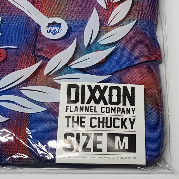 DIXXON FLANNEL - CHUCKY Flannel Shirt - Mens Medium - Horror Series - Picture 7 of 9